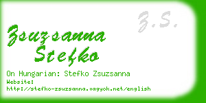 zsuzsanna stefko business card